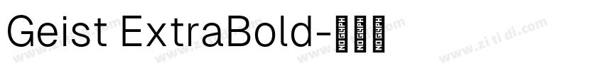 Geist ExtraBold字体转换